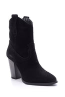 Women's Suede Leather Cowboy Boots | Derimod Women's Suede Leather Cowboy Boots | Derimod