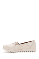Kadın Krem Deri Comfort Loafer | Derimod Kadın Krem Deri Comfort Loafer | Derimod
