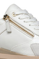 Geox Women's White New Kency Lace-Up Chunky Sole Sneaker | Derimod Geox Women's White New Kency Lace-Up Chunky Sole Sneaker | Derimod