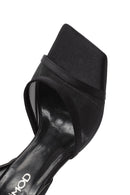 Women's Black Ankle Buckle High Thin Heel Sandals | Derimod Women's Black Ankle Buckle High Thin Heel Sandals | Derimod