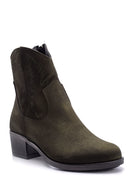 Women's Suede Heeled Boots | Derimod Women's Suede Heeled Boots | Derimod