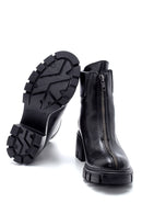 Women's Zipper Detailed Thick-Sole Heeled Boots | Derimod Women's Zipper Detailed Thick-Sole Heeled Boots | Derimod