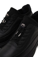 Male Black Lace-up Leather Casual Sneaker | Derimod Male Black Lace-up Leather Casual Sneaker | Derimod