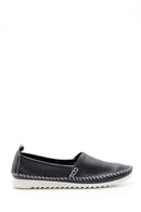 Women's Leather Loafer with Stitching Detail | Derimod Women's Leather Loafer with Stitching Detail | Derimod