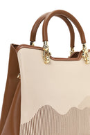 Women's Beige Long Strap Printed Sleeve Bag | Derimod Women's Beige Long Strap Printed Sleeve Bag | Derimod