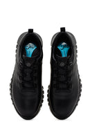 Men's Black Lace-up Leather Sneaker | Derimod Men's Black Lace-up Leather Sneaker | Derimod