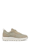 Geox Men's Beige U Xtors D - Mesh + Suede Lace-up Suede Leather Sneakers | Derimod Geox Men's Beige U Xtors D - Mesh + Suede Lace-up Suede Leather Sneakers | Derimod