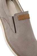 Erkek Vizon Nubuk Deri Casual Loafer | Derimod Erkek Vizon Nubuk Deri Casual Loafer | Derimod