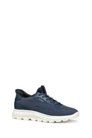 Geox Women Navy Blue D Spherica Plus A - Knit.Te + Sy Laced Fabric Sneaker | Derimod Geox Women Navy Blue D Spherica Plus A - Knit.Te + Sy Laced Fabric Sneaker | Derimod