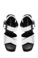 Kadın Gümüş Platform Kalın Topuklu Sandalet | Derimod