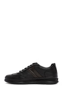 Male Black Lace-Up Thick-Soled Leather Sneaker | Derimod Male Black Lace-Up Thick-Soled Leather Sneaker | Derimod