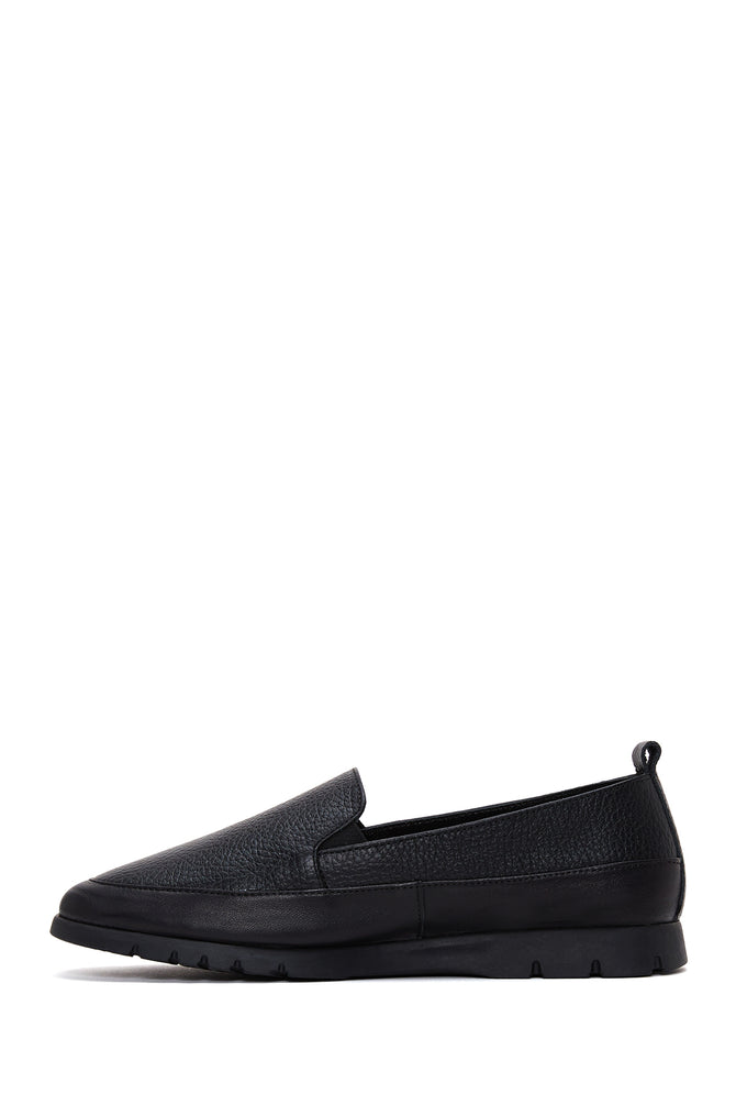 Kadın Siyah Deri Comfort Loafer_1