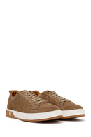 Male Beige Lace-Up Thick-Soled Suede Leather Sneaker | Derimod Male Beige Lace-Up Thick-Soled Suede Leather Sneaker | Derimod