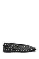 Women's Black Stone Ballet Ballet | Derimod Women's Black Stone Ballet Ballet | Derimod
