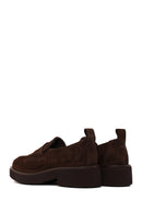 Woman Brown Suede Masculine Loafer | Derimod Woman Brown Suede Masculine Loafer | Derimod
