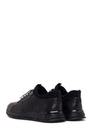 Male Black Lace-up Leather Sneaker | Derimod Male Black Lace-up Leather Sneaker | Derimod
