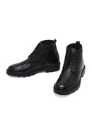 Men's Black Zippered Leather Casual Boot | Derimod Men's Black Zippered Leather Casual Boot | Derimod