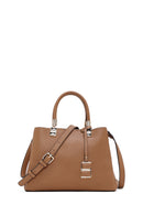 Women's Tan Long Strap Handbag with Accessory Detail | Derimod Women's Tan Long Strap Handbag with Accessory Detail | Derimod