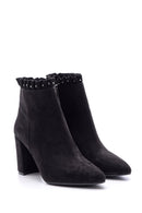 Women's Heeled Suede Leather Boots | Derimod Women's Heeled Suede Leather Boots | Derimod