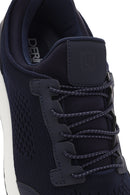 Derimod Zero Men's Navy Blue Lace-Up Thick Sole Fabric Sneaker | Derimod Derimod Zero Men's Navy Blue Lace-Up Thick Sole Fabric Sneaker | Derimod