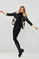 Megeve Kadın Siyah Deri Ceket | Derimod Megeve Kadın Siyah Deri Ceket | Derimod