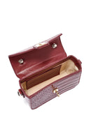 Women's Claret Red Long Strap Mini Classic Patent Leather Crossbody Bag | Derimod Women's Claret Red Long Strap Mini Classic Patent Leather Crossbody Bag | Derimod