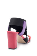 Women's Leather Thick Heeled Sandals | Derimod Women's Leather Thick Heeled Sandals | Derimod
