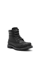 Caterpillar Men's Black Colorado Galosh WP Lace-Up Leather Combat Boots | Derimod Caterpillar Men's Black Colorado Galosh WP Lace-Up Leather Combat Boots | Derimod
