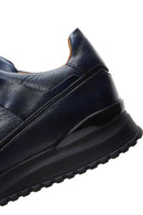 Erkek Lacivert Deri Sneaker | Derimod Erkek Lacivert Deri Sneaker | Derimod