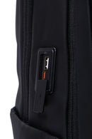 D-Pack Unisex Black Technological Fabric Hardcase Backpack | Derimod D-Pack Unisex Black Technological Fabric Hardcase Backpack | Derimod