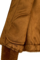 Arosa Kadın Camel Kapüşonlu Oversize Teddy Mont | Derimod Arosa Kadın Camel Kapüşonlu Oversize Teddy Mont | Derimod
