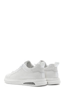 Men's White Lace-up Leather Sneaker | Derimod Men's White Lace-up Leather Sneaker | Derimod