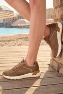 Male Brown Lace-Up Thick-Soled Leather Sneaker | Derimod Male Brown Lace-Up Thick-Soled Leather Sneaker | Derimod