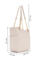 Women's Cream Printed Shoulder Bag | Derimod Women's Cream Printed Shoulder Bag | Derimod