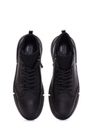 Men's Black Leather Casual Zipper Boots | Derimod Men's Black Leather Casual Zipper Boots | Derimod