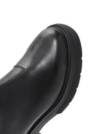 Geox Women's Black Spherica Thick Heel Zippered Leather Boots | Derimod Geox Women's Black Spherica Thick Heel Zippered Leather Boots | Derimod