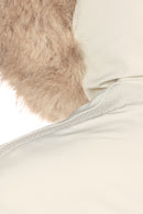 Geox Men's Beige Norwolk Fur Detailed Coat | Derimod Geox Men's Beige Norwolk Fur Detailed Coat | Derimod