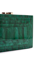 Women's Green Long Chain Strap Mini Box Clutch Bag | Derimod Women's Green Long Chain Strap Mini Box Clutch Bag | Derimod