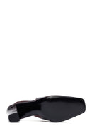 Woman Burgundy Open Back Thick Heel Patent Leather Leather Shoe | Derimod Woman Burgundy Open Back Thick Heel Patent Leather Leather Shoe | Derimod