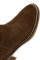 Women's Tan Suede Leather Boots | Derimod Women's Tan Suede Leather Boots | Derimod
