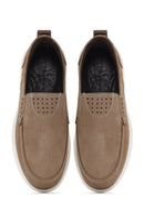 Erkek Vizon Nubuk Deri Comfort Loafer | Derimod Erkek Vizon Nubuk Deri Comfort Loafer | Derimod