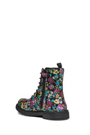 Geox Kız Çocuk Siyah Eclair Bağcıklı Desenli Postal Bot | Derimod Geox Kız Çocuk Siyah Eclair Bağcıklı Desenli Postal Bot | Derimod