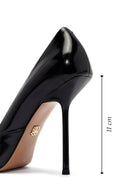 Kadın Siyah Yüksek İnce Topuklu Deri Stiletto | Derimod Kadın Siyah Yüksek İnce Topuklu Deri Stiletto | Derimod
