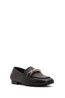 Women's Black Buckle Leather Loafer | Derimod Women's Black Buckle Leather Loafer | Derimod