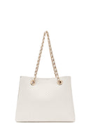 Women's Cream Long Strap Printed Shoulder Bag | Derimod Women's Cream Long Strap Printed Shoulder Bag | Derimod