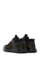 Men's Khaki Lace-Up Nubuck Leather Sneaker | Derimod Men's Khaki Lace-Up Nubuck Leather Sneaker | Derimod