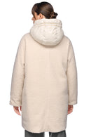 Geox Kadın Krem Calithe Kapüşonlu Kaban | Derimod Geox Kadın Krem Calithe Kapüşonlu Kaban | Derimod