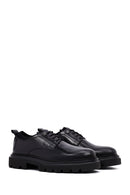 Male Black Lace-Up Thick-Soled Leather Casual Shoes | Derimod Male Black Lace-Up Thick-Soled Leather Casual Shoes | Derimod