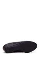 Kadın Siyah Dolgu Topuklu Deri Loafer | Derimod Kadın Siyah Dolgu Topuklu Deri Loafer | Derimod