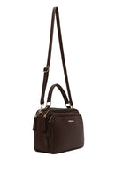 Woman Brown Long-Strap Crossbody Bag | Derimod Woman Brown Long-Strap Crossbody Bag | Derimod